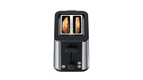 Braun PurShine Toaster HT1510 BK – Doppelschlitz-Toaster, 8 Röstgrade, Aufwärm- & Auftaufunktion, Ausziehbare Krümelschale, 900 Watt, Schwarz