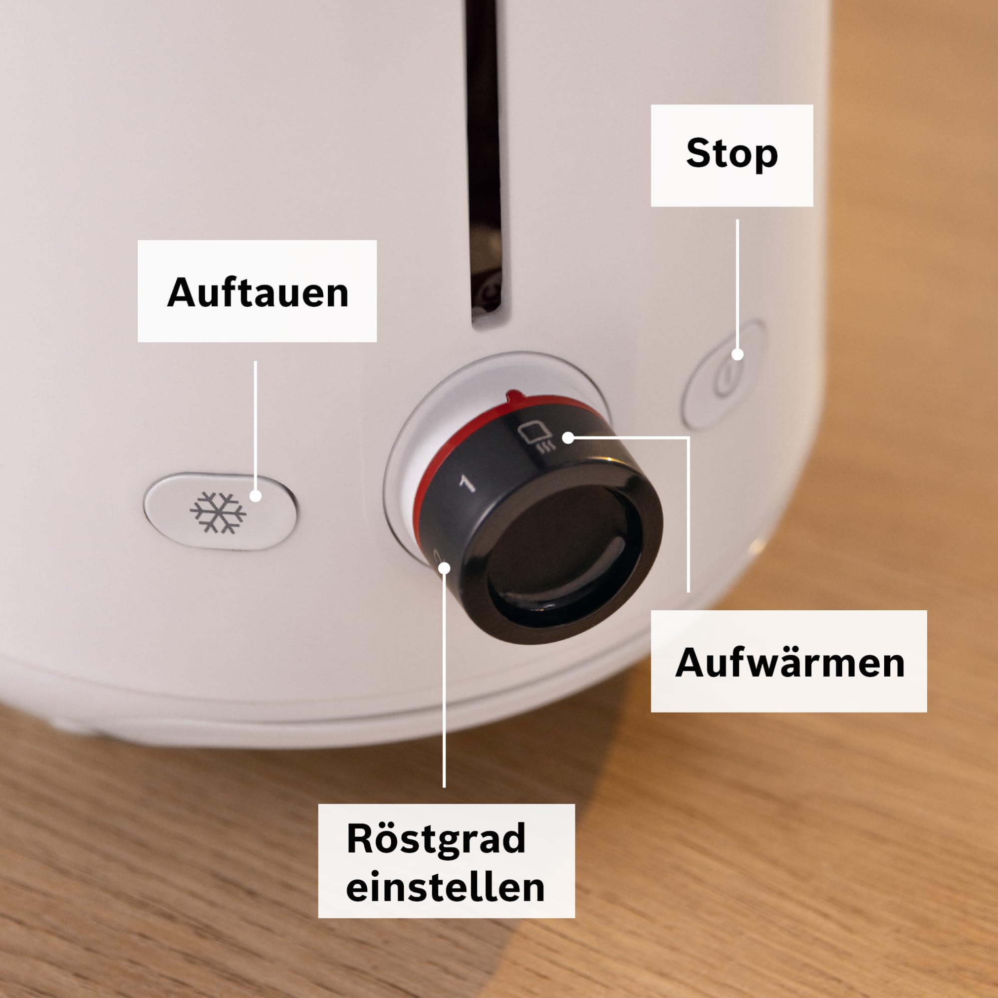 Bosch Kompakt Toaster MyMoment TAT2M121, integrierter Brötchenaufsatz, mit Auftaufunktion, mit Abschaltautomatik, Liftfunktion, Brotzentrierung, perfekt für 2 Scheiben, 800 Watt, Weiß matt