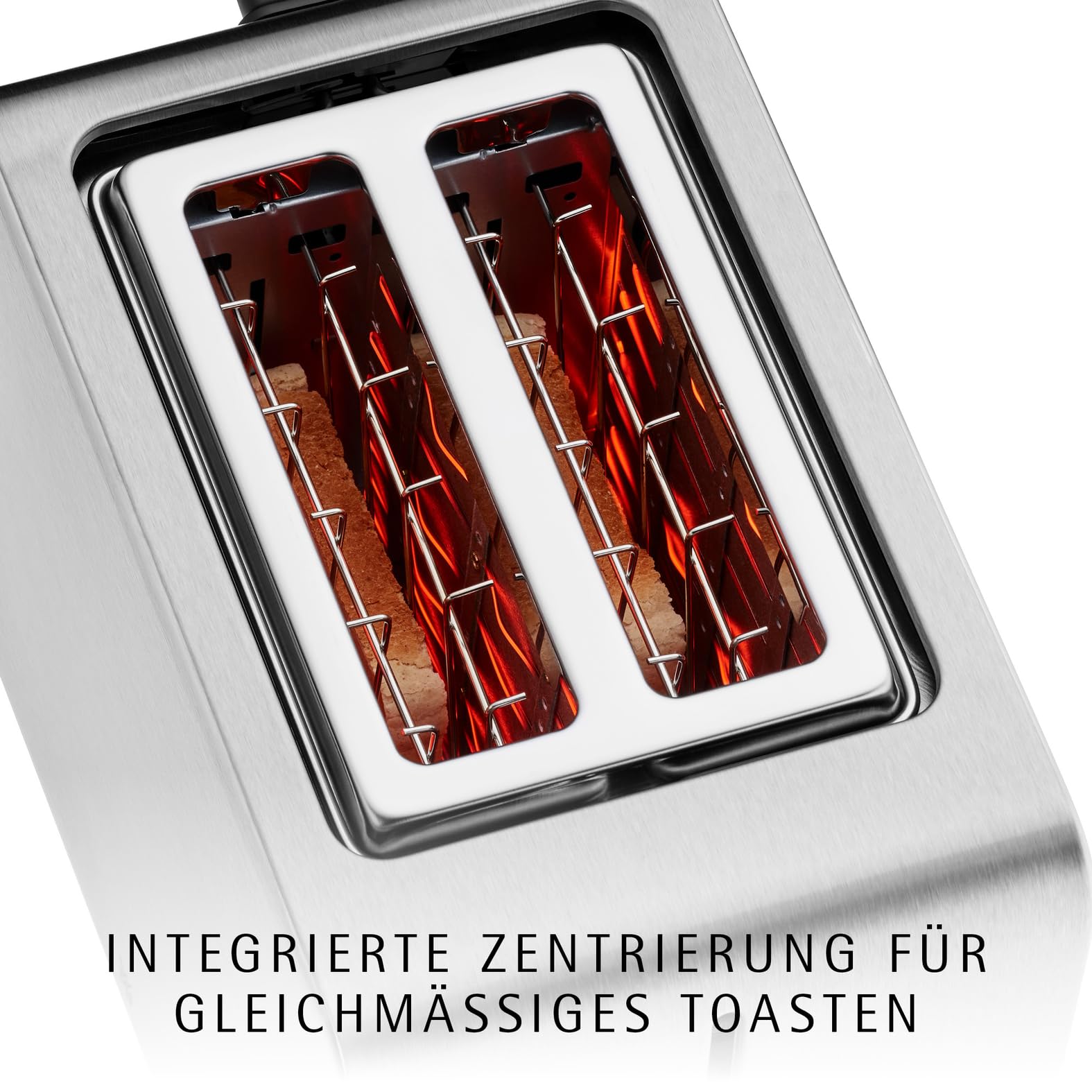 WMF Stelio Toaster 2 Scheiben Edelstahl, Doppelschlitz Toaster mit Brötchenaufsatz, Bagel-Funktion, 7 Bräunungsstufen, 900 W, edelstahl matt