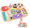 Potatomato Montessori Busy Board Holzspielzeug, Sensorik & Motorik Lernspielzeug für Kinder, Activity Board für Babys & Kleinkinder, pädagogisch wertvoll