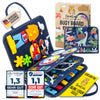 SpielLieb Montessori Busy Board ab 3 Jahren, interaktives Activity Board Spielzeug für Kleinkinder, Beschäftigung für Reisen, Förderung von Motorik & Entwicklung